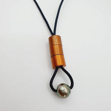 Load image into Gallery viewer, CONTACT US TO RECREATE THIS SOLD OUT STYLE Copper &amp; Sterling Silver Real Leather Necklace with Civa Fiji Saltwater Pearl - FJD$ - Adorn Pacific - All Products
