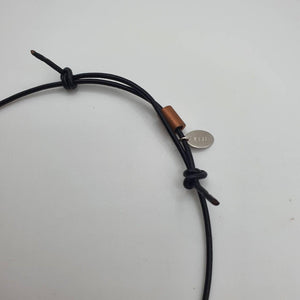 CONTACT US TO RECREATE THIS SOLD OUT STYLE Copper & Sterling Silver Real Leather Necklace with Civa Fiji Saltwater Pearl - FJD$ - Adorn Pacific - All Products
