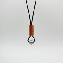 Load image into Gallery viewer, CONTACT US TO RECREATE THIS SOLD OUT STYLE Copper &amp; Sterling Silver Real Leather Necklace with Civa Fiji Saltwater Pearl - FJD$ - Adorn Pacific - All Products
