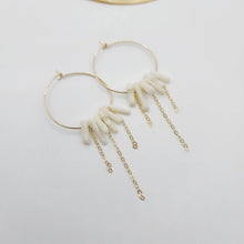 Load image into Gallery viewer, READY TO SHIP Coral Hoop Earrings - 14k Gold Fill FJD$ - Adorn Pacific - All Products
