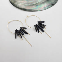 Load image into Gallery viewer, READY TO SHIP Coral Hoop Earrings - 14k Gold Fill FJD$ - Adorn Pacific - All Products
