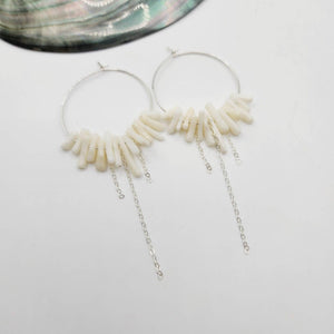 READY TO SHIP Coral Hoop Earrings - 925 Sterling Silver FJD$ - Adorn Pacific - All Products