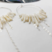 Load image into Gallery viewer, READY TO SHIP Coral Hoop Earrings - 925 Sterling Silver FJD$ - Adorn Pacific - All Products
