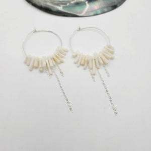 READY TO SHIP Coral Hoop Earrings - 925 Sterling Silver FJD$ - Adorn Pacific - All Products