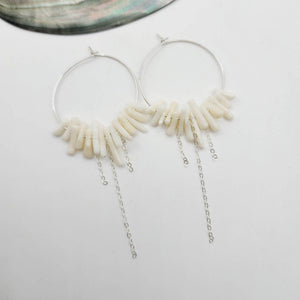 READY TO SHIP Coral Hoop Earrings - 925 Sterling Silver FJD$ - Adorn Pacific - All Products