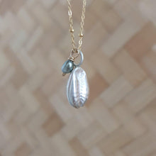 Load image into Gallery viewer, READY TO SHIP - Cowrie Shell Necklace - 925 Sterling Silver &amp; 14k Gold Fill Chain FJD$ - Adorn Pacific - Necklaces
