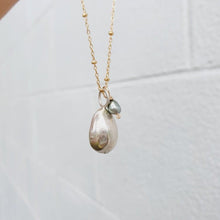Load image into Gallery viewer, READY TO SHIP - Cowrie Shell Necklace - 925 Sterling Silver &amp; 14k Gold Fill Chain FJD$ - Adorn Pacific - Necklaces
