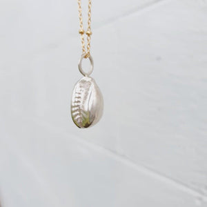 READY TO SHIP - Cowrie Shell Necklace - 925 Sterling Silver & 14k Gold Fill Chain FJD$ - Adorn Pacific - Necklaces
