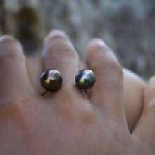 Load image into Gallery viewer, CONTACT US TO RECREATE THIS SOLD OUT STYLE Double Fiji Saltwater Pearl Ring - 14k Gold Fill FJD$ - Adorn Pacific - All Products

