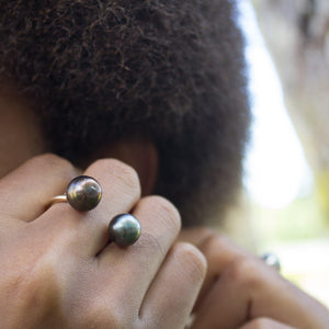 CONTACT US TO RECREATE THIS SOLD OUT STYLE Double Fiji Saltwater Pearl Ring - 14k Gold Fill FJD$ - Adorn Pacific - All Products
