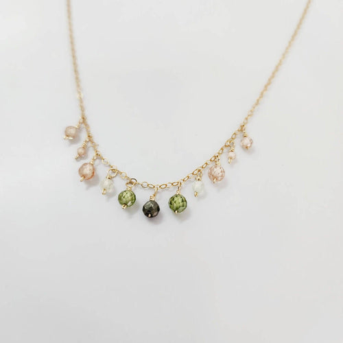 READY TO SHIP Faceted Glass Beads Necklace in 14k Gold Fill - FJD$ - Adorn Pacific - All Products