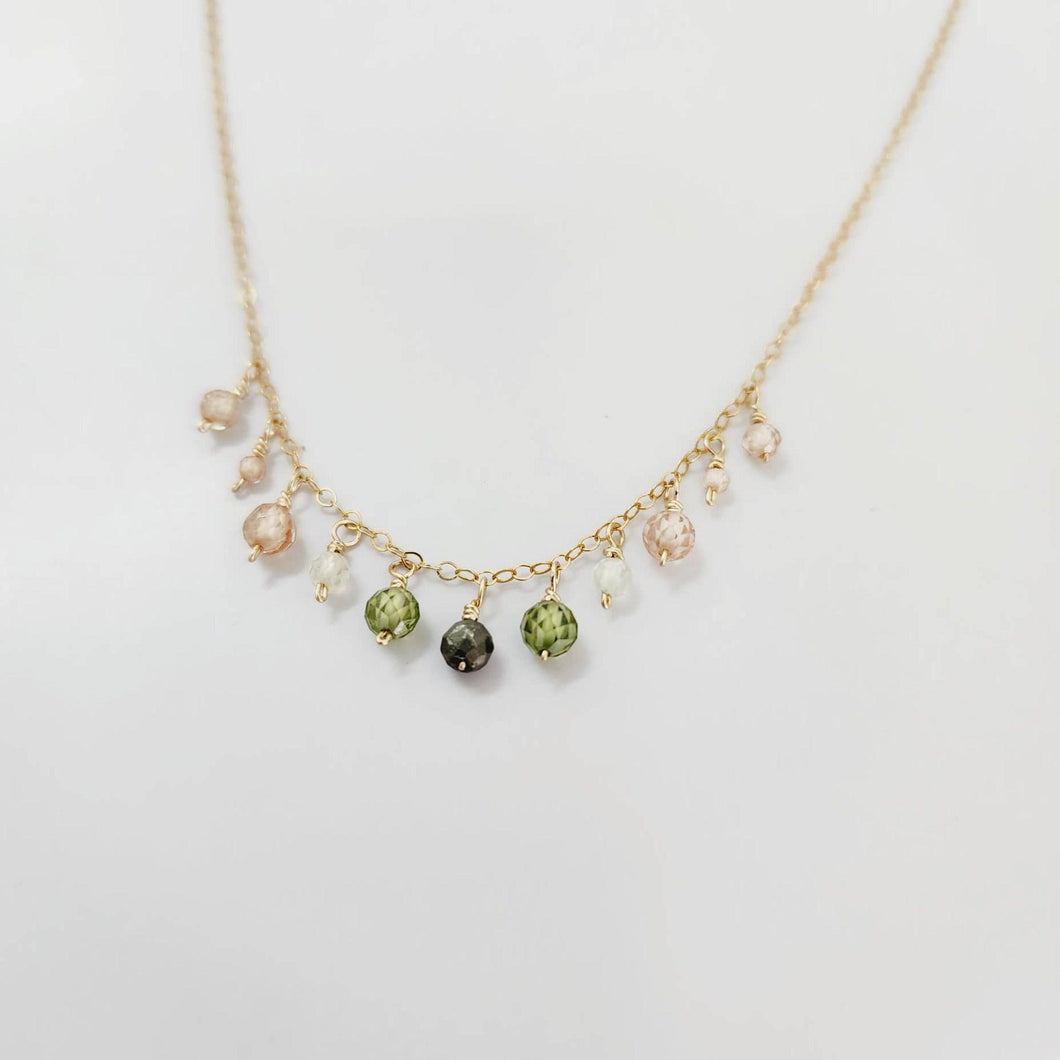 READY TO SHIP Faceted Glass Beads Necklace in 14k Gold Fill - FJD$ - Adorn Pacific - All Products