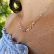 READY TO SHIP Faceted Glass Beads Necklace in 14k Gold Fill - FJD$ - Adorn Pacific - All Products
