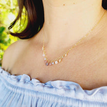 Load image into Gallery viewer, READY TO SHIP Faceted Glass Beads Necklace in 14k Gold Fill - FJD$ - Adorn Pacific - All Products
