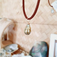 Load image into Gallery viewer, READY TO SHIP Fiji Baroque Saltwater Pearl Wax Cord or Faux Suede Leather Necklace - FJD$ - Adorn Pacific - All Products

