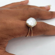 Load image into Gallery viewer, CONTACT US TO RECREATE THIS SOLD OUT STYLE  Fiji Keshi Adjustable Pearl Ring - 14k Gold Fill FJD$ - Adorn Pacific - Rings
