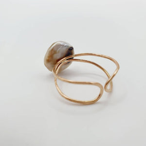 CONTACT US TO RECREATE THIS SOLD OUT STYLE  Fiji Keshi Adjustable Pearl Ring - 14k Gold Fill FJD$ - Adorn Pacific - Rings