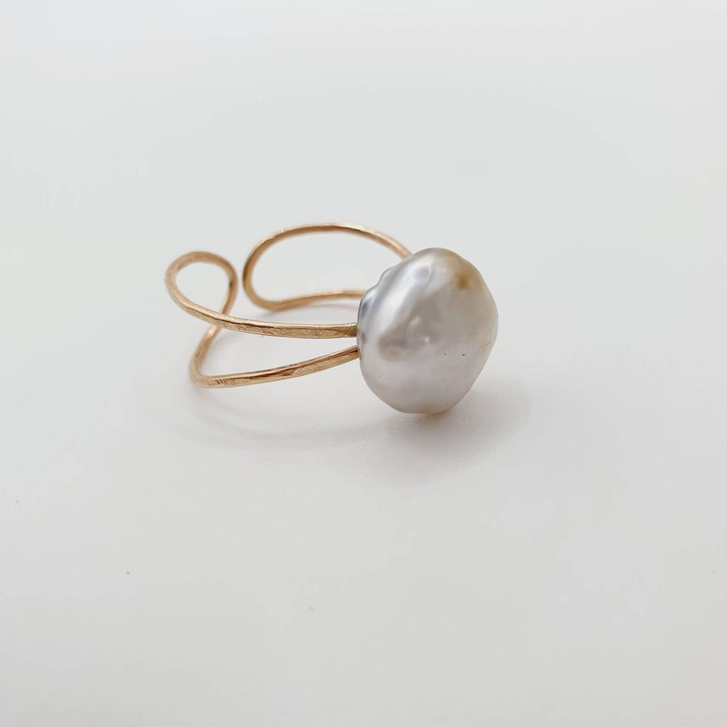 CONTACT US TO RECREATE THIS SOLD OUT STYLE  Fiji Keshi Adjustable Pearl Ring - 14k Gold Fill FJD$ - Adorn Pacific - Rings