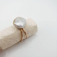 Load image into Gallery viewer, CONTACT US TO RECREATE THIS SOLD OUT STYLE  Fiji Keshi Adjustable Pearl Ring - 14k Gold Fill FJD$ - Adorn Pacific - Rings
