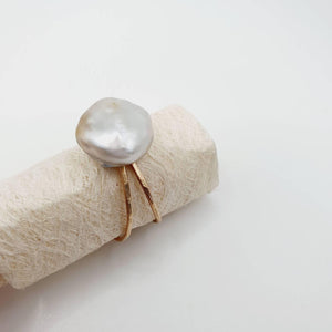 CONTACT US TO RECREATE THIS SOLD OUT STYLE  Fiji Keshi Adjustable Pearl Ring - 14k Gold Fill FJD$ - Adorn Pacific - Rings