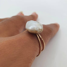 Load image into Gallery viewer, CONTACT US TO RECREATE THIS SOLD OUT STYLE  Fiji Keshi Adjustable Pearl Ring - 14k Gold Fill FJD$ - Adorn Pacific - Rings

