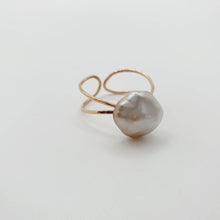 Load image into Gallery viewer, CONTACT US TO RECREATE THIS SOLD OUT STYLE  Fiji Keshi Adjustable Pearl Ring - 14k Gold Fill FJD$ - Adorn Pacific - Rings

