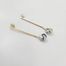 Load image into Gallery viewer, READY TO SHIP - Fiji Keshi Pearl Bar Stud Earrings - 14k Gold Fill FJD$ - Adorn Pacific - Earrings
