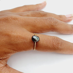 READY TO SHIP - Fiji Keshi Pearl Ring - 14k Gold Fill FJD$ - Adorn Pacific - Rings