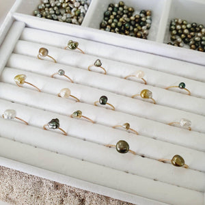 READY TO SHIP - Fiji Keshi Pearl Ring - 14k Gold Fill FJD$ - Adorn Pacific - Rings