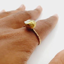 Load image into Gallery viewer, READY TO SHIP - Fiji Keshi Pearl Ring - 14k Gold Fill FJD$ - Adorn Pacific - Rings
