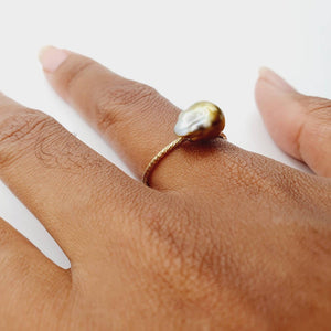READY TO SHIP - Fiji Keshi Pearl Ring - 14k Gold Fill FJD$ - Adorn Pacific - Rings
