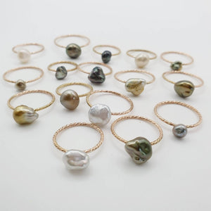 READY TO SHIP - Fiji Keshi Pearl Ring - 14k Gold Fill FJD$ - Adorn Pacific - Rings