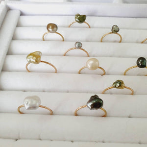 READY TO SHIP - Fiji Keshi Pearl Ring - 14k Gold Fill FJD$ - Adorn Pacific - Rings