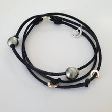 Load image into Gallery viewer, READY TO SHIP Fiji Pearl &amp; Nautilus Charm Faux Suede Leather Multi-way Bracelet / Necklace - FJD$ - Adorn Pacific - All Products
