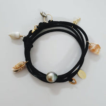 Load image into Gallery viewer, READY TO SHIP Fiji Pearl &amp; Seahorse Charm Faux Suede Leather Multi-way Bracelet / Necklace - FJD$ - Adorn Pacific - All Products
