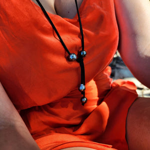 READY TO SHIP Fiji Saltwater Pearl Faux Suede Leather Necklace - FJD$ - Adorn Pacific - All Products
