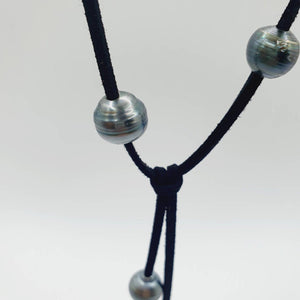 READY TO SHIP Fiji Saltwater Pearl Faux Suede Leather Necklace - FJD$ - Adorn Pacific - All Products