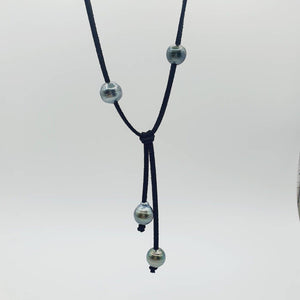 READY TO SHIP Fiji Saltwater Pearl Faux Suede Leather Necklace - FJD$ - Adorn Pacific - All Products