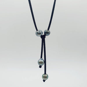 READY TO SHIP Fiji Saltwater Pearl Faux Suede Leather Necklace - FJD$ - Adorn Pacific - All Products