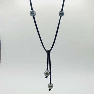 READY TO SHIP Fiji Saltwater Pearl Faux Suede Leather Necklace - FJD$ - Adorn Pacific - All Products
