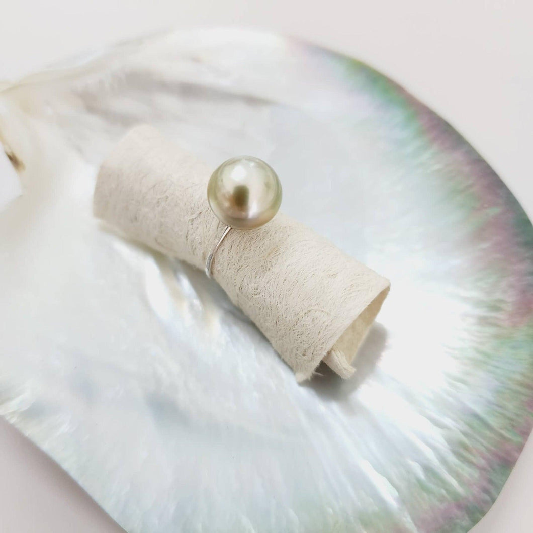 READY TO SHIP - Fiji Saltwater Pearl Ring - 925 Sterling Silver FJD$ - Adorn Pacific - Rings