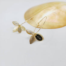 Load image into Gallery viewer, CONTACT US TO RECREATE THIS SOLD OUT STYLE Flower Oyster Shell Hoop Earrings - 14k Gold Filled FJD$ - Adorn Pacific - All Products
