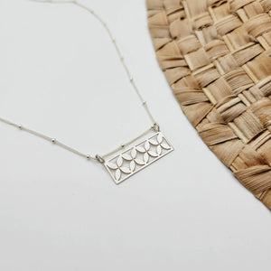 CONTACT US TO RECREATE THIS SOLD OUT STYLE Frangipani Bua Bar Necklace - 925 Sterling Silver FJD$ - Adorn Pacific - Necklaces