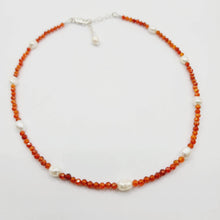 Load image into Gallery viewer, READY TO SHIP Freshwater Pearl &amp; Faceted Glass Bead Choker Necklace - 925 Sterling Silver FJD$ - Adorn Pacific - Necklaces
