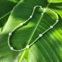 Load image into Gallery viewer, READY TO SHIP Freshwater Pearl &amp; Faceted Glass Bead Choker Necklace - 925 Sterling Silver FJD$ - Adorn Pacific - Necklaces
