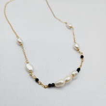 Load image into Gallery viewer, READY TO SHIP Freshwater Pearl &amp; Faceted Glass Beads Necklace in 14k Gold Fill - FJD$ - Adorn Pacific - All Products
