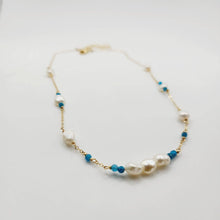 Load image into Gallery viewer, READY TO SHIP Freshwater Pearl &amp; Faceted Glass Beads Necklace in 14k Gold Fill - FJD$ - Adorn Pacific - All Products
