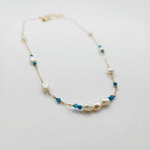 Load image into Gallery viewer, READY TO SHIP Freshwater Pearl &amp; Faceted Glass Beads Necklace in 14k Gold Fill - FJD$ - Adorn Pacific - All Products
