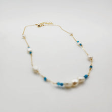 Load image into Gallery viewer, READY TO SHIP Freshwater Pearl &amp; Faceted Glass Beads Necklace in 14k Gold Fill - FJD$ - Adorn Pacific - All Products
