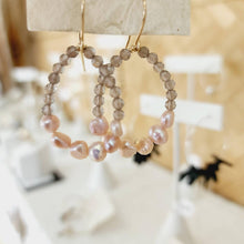 Load image into Gallery viewer, READY TO SHIP Freshwater Pearl &amp; Labradorite Faceted Beads Earrings in 14k Gold Fill - FJD$ - Adorn Pacific - All Products
